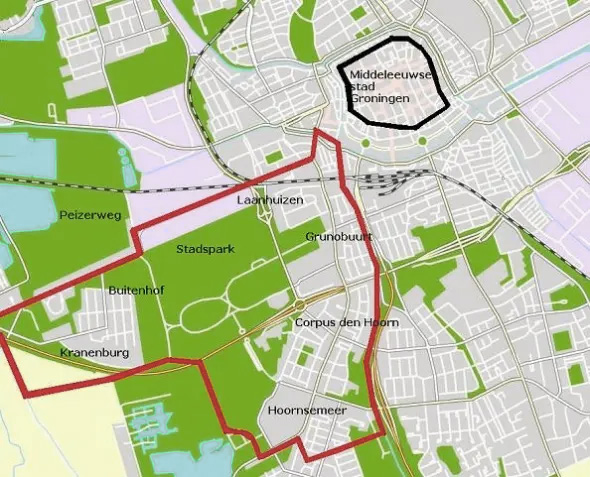 contouren van het Gelkingeland